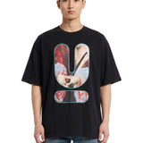 T-shirt a maniche corte con stampa grafica in nero 