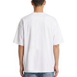 T-shirt a maniche corte con stampa in bianco 