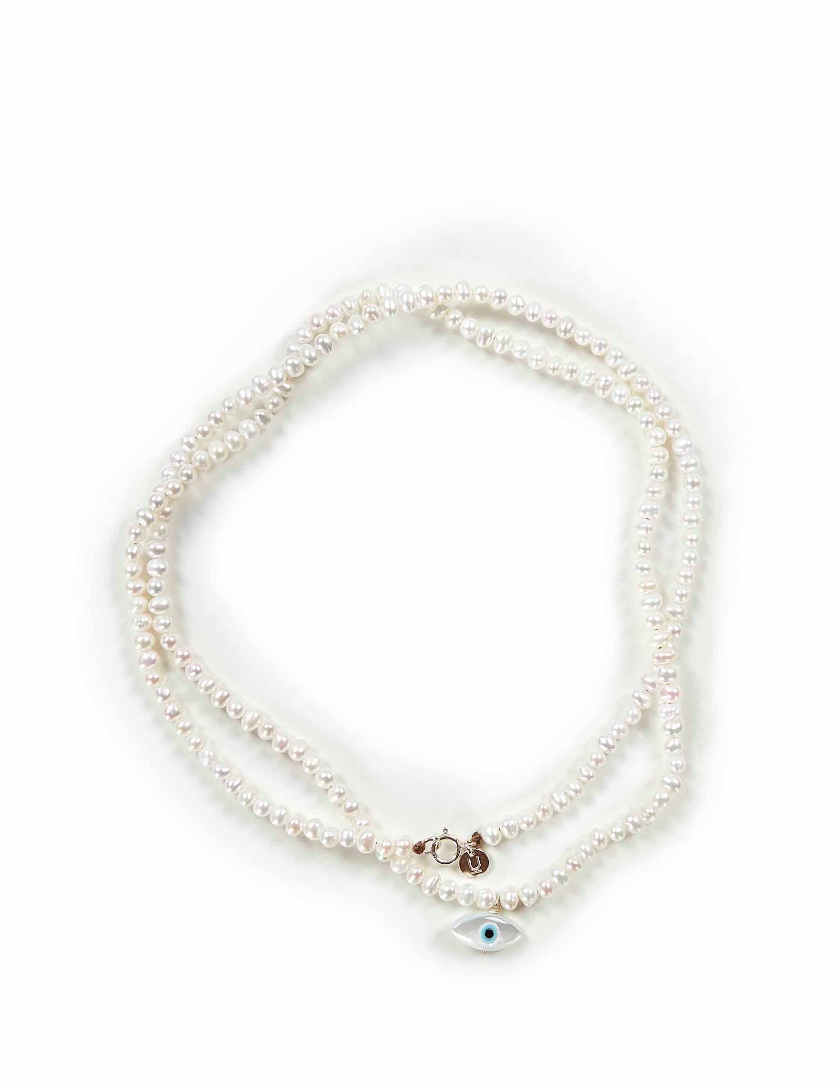 Bracciale con pendente in bianco 