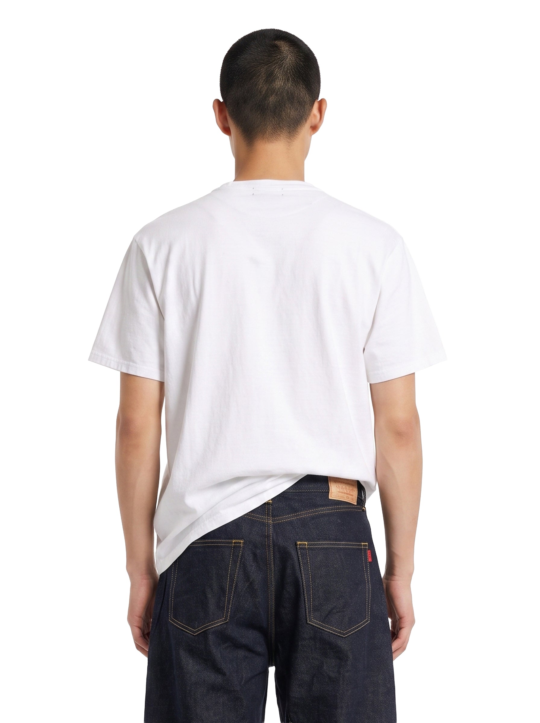 T-shirt a maniche corte con logo in bianco 
