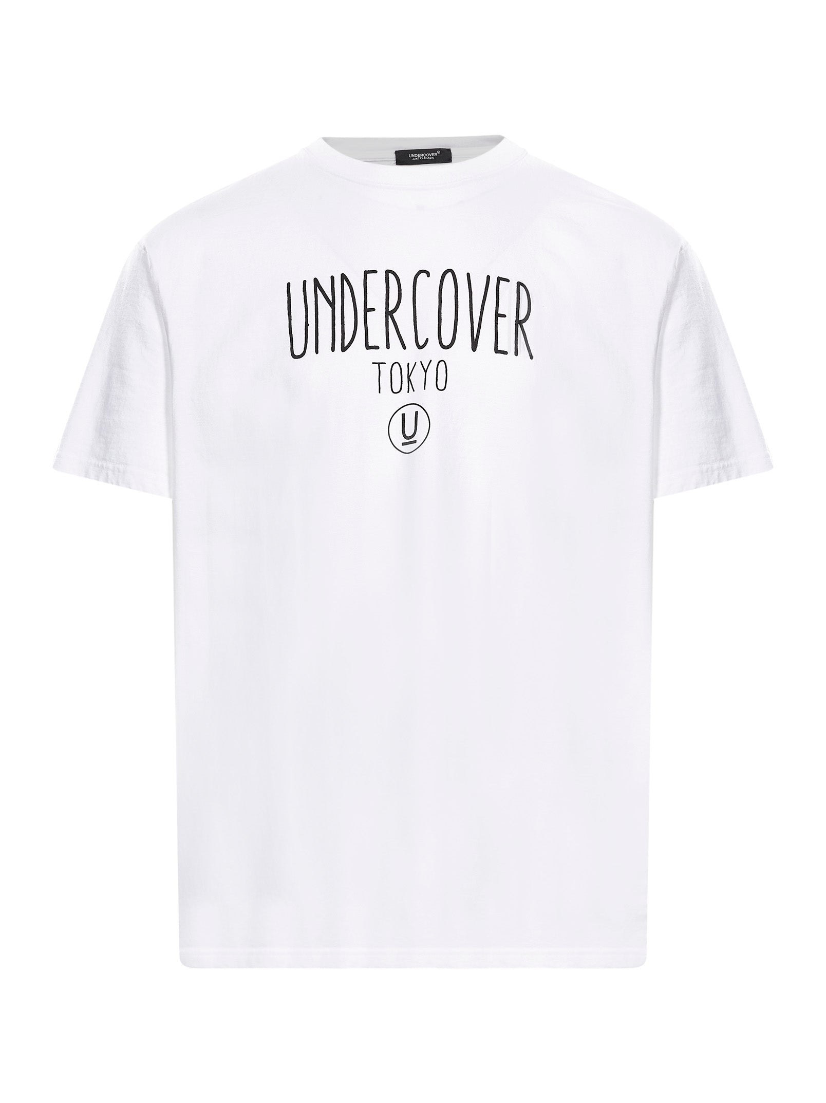 T-shirt a maniche corte con logo in bianco 