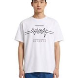 T-shirt a maniche corte con logo in bianco 