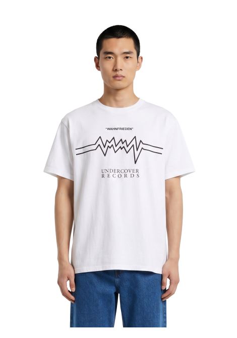 T-shirt a maniche corte con logo in bianco 