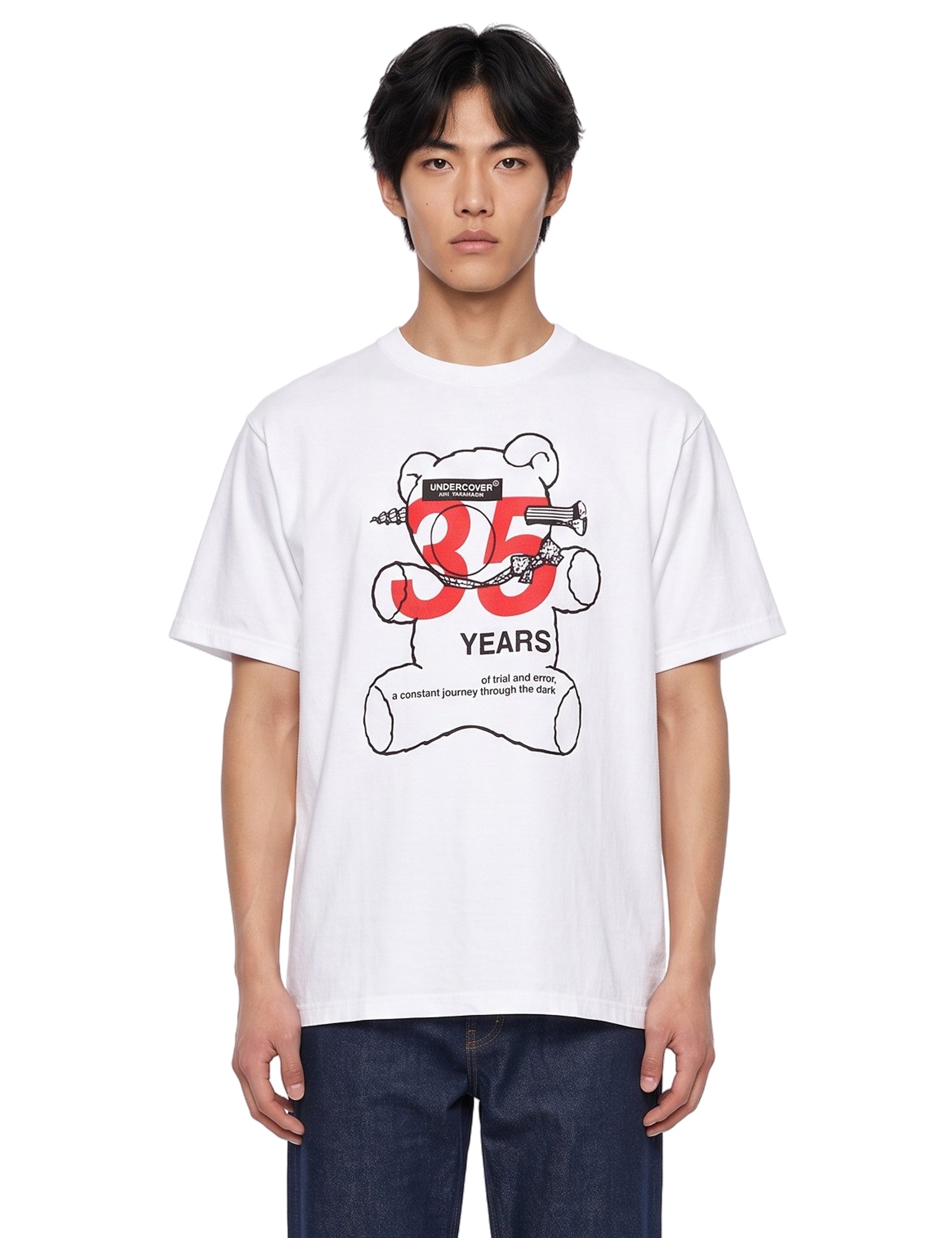 T-shirt Screw Bear 35th in bianco 