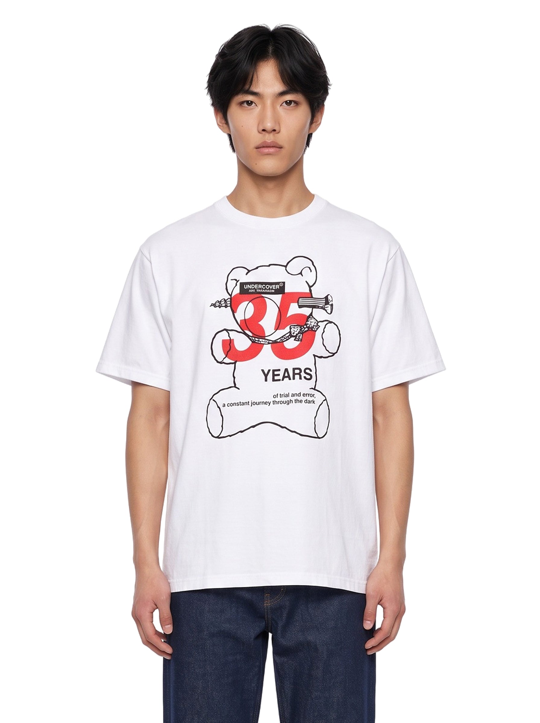 T-shirt Screw Bear 35th in bianco 