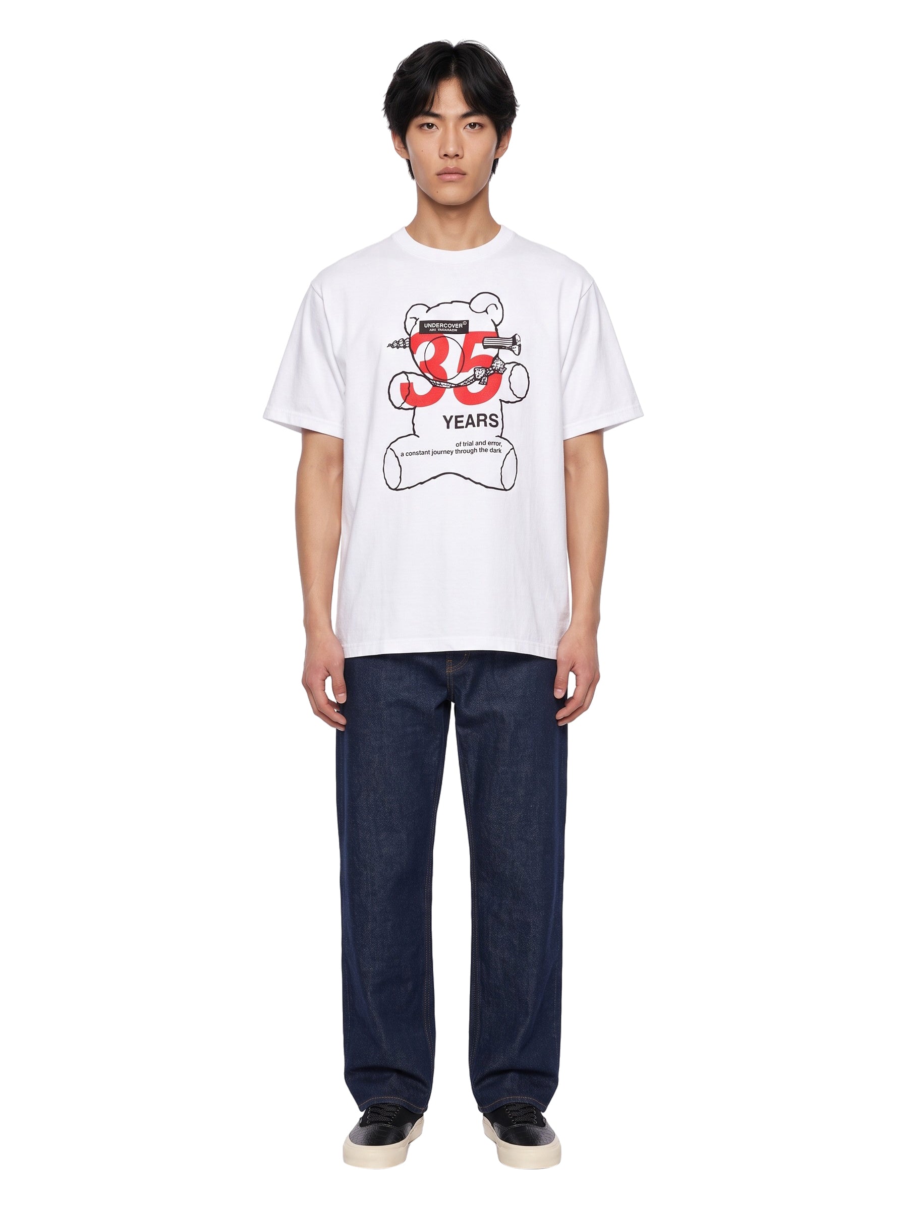T-shirt Screw Bear 35th in bianco 