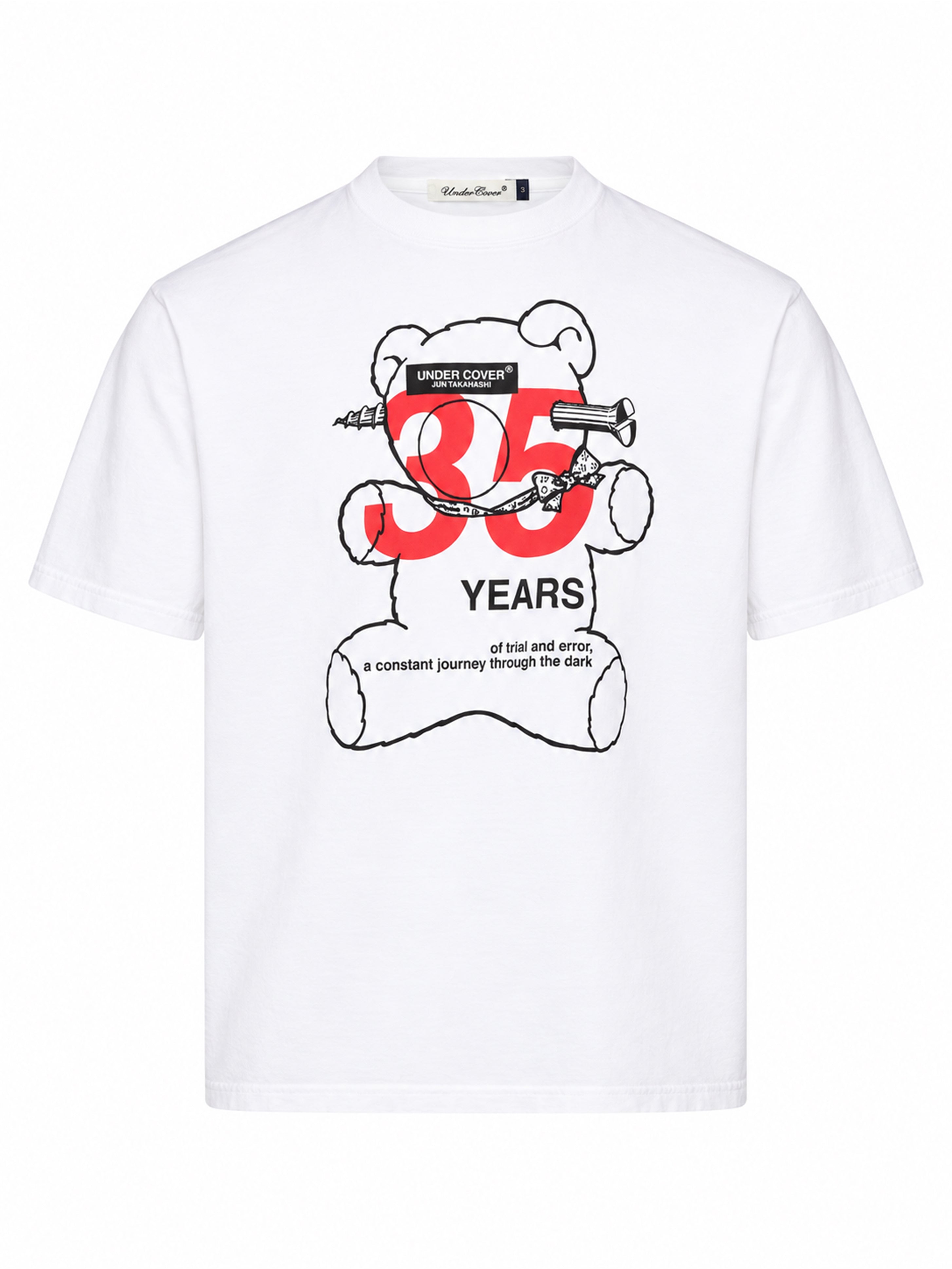 T-shirt Screw Bear 35th in bianco 