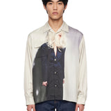 Camicia con stampa Cindy Sherman in grigio 