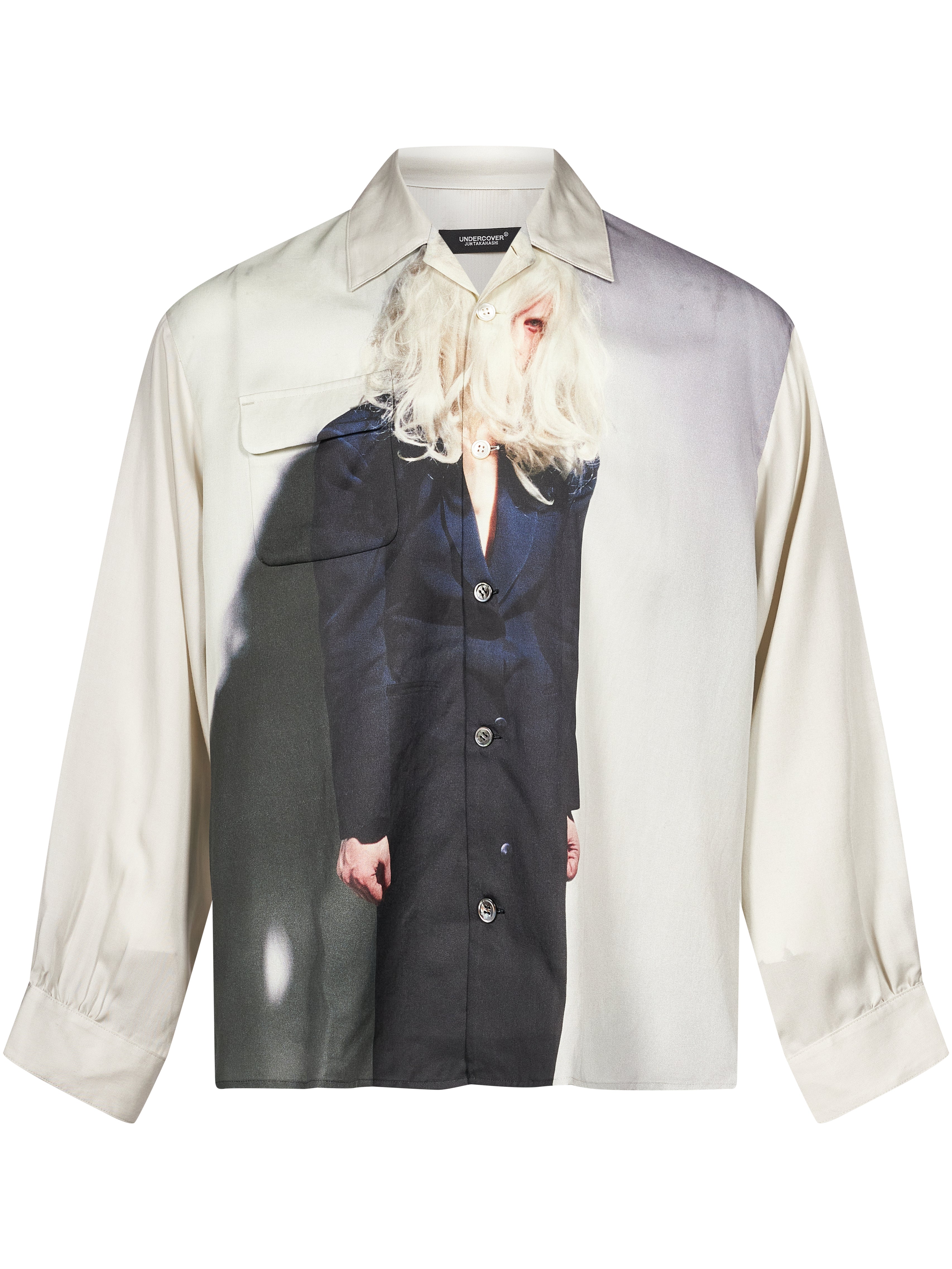 Camicia con stampa Cindy Sherman in grigio 