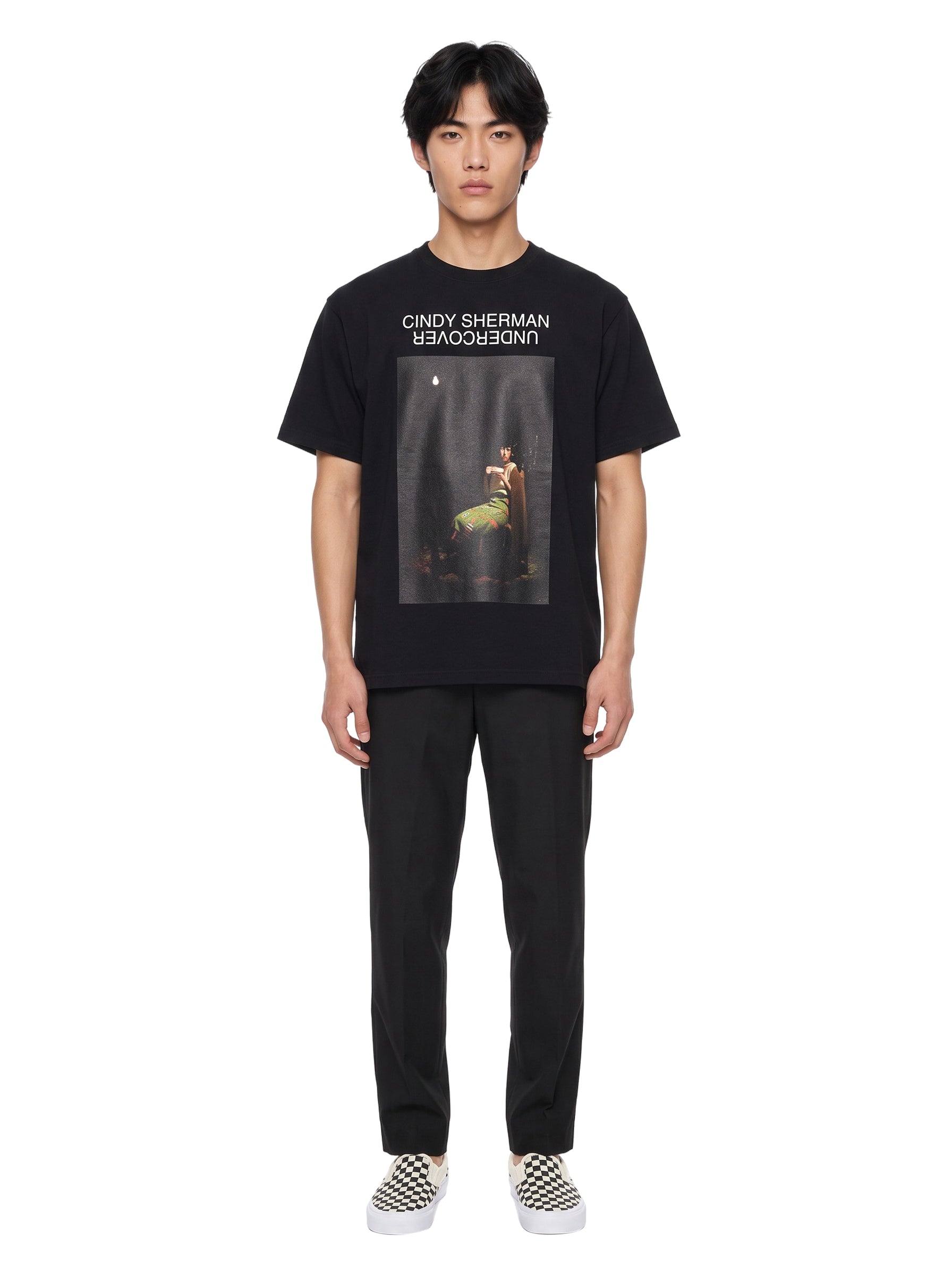 T-shirt CindyPrint in nero 
