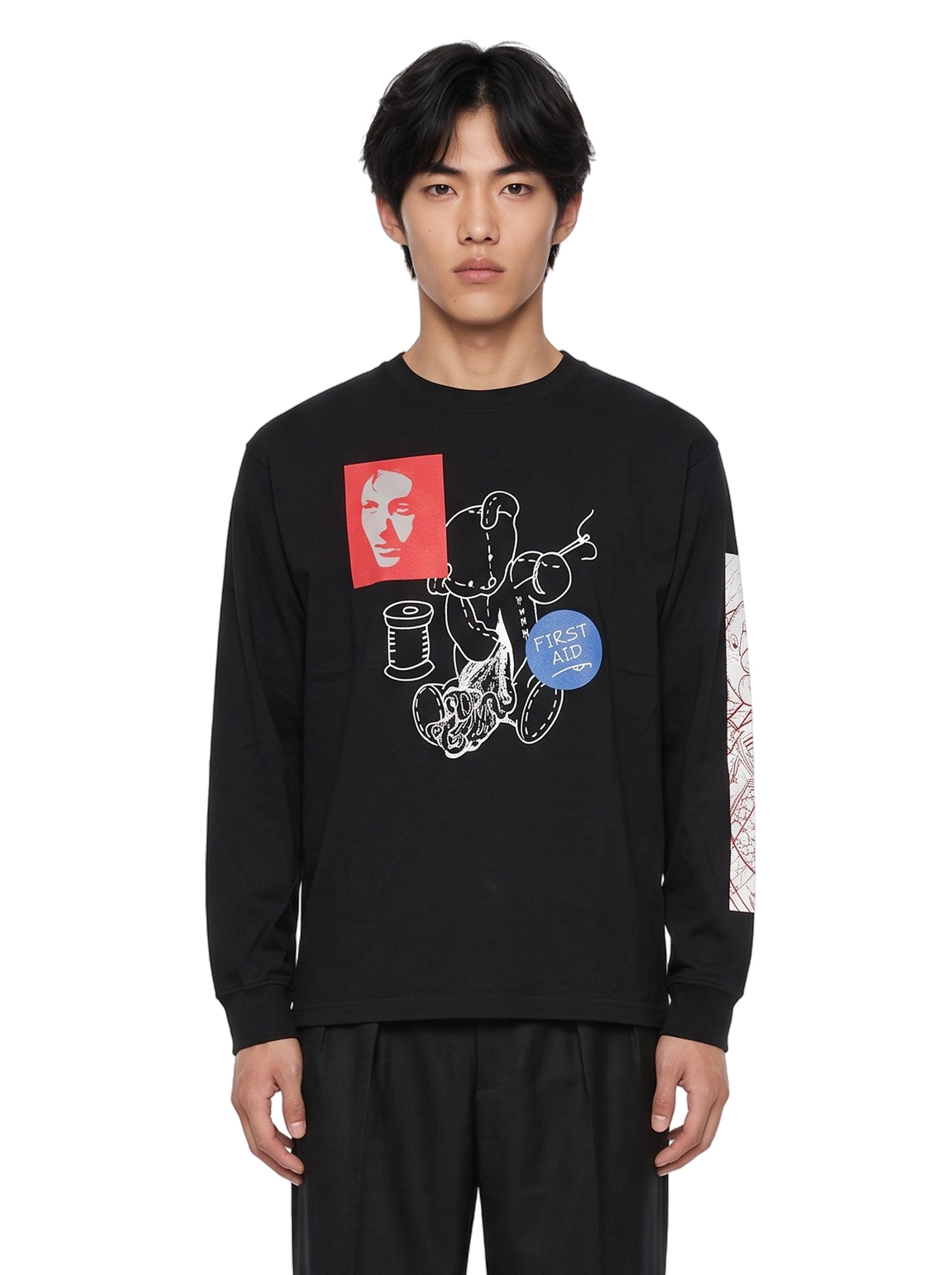 Maglia First Aid Bear in nero 