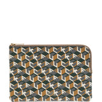 Borsa con stampa grafica all-over in marrone 