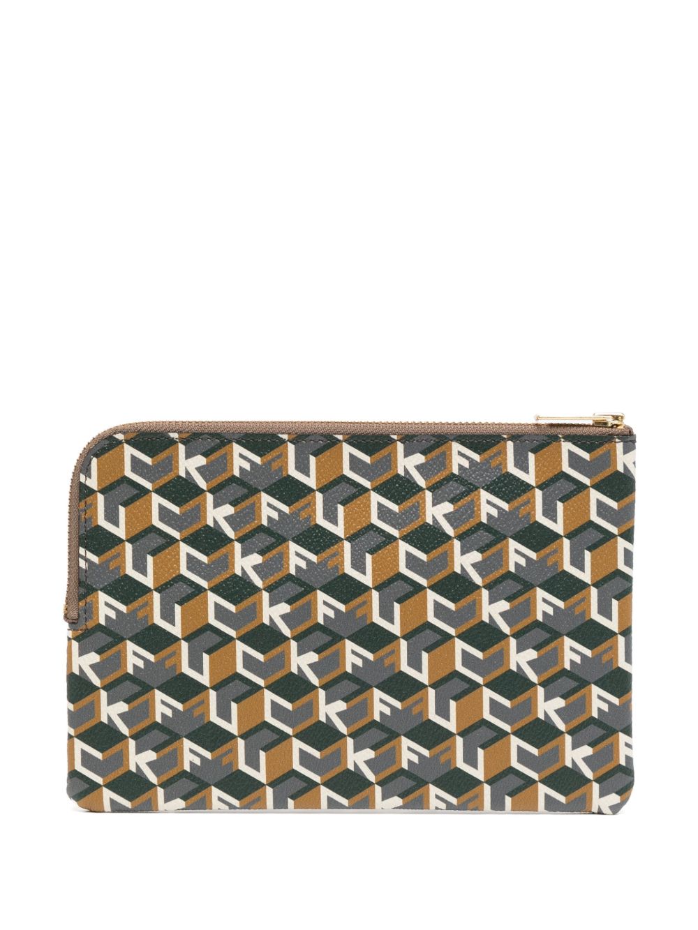 Borsa con stampa grafica all-over in marrone 