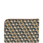 Borsa con stampa grafica all-over in marrone 