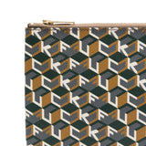 Clutch con stampa multicolore 