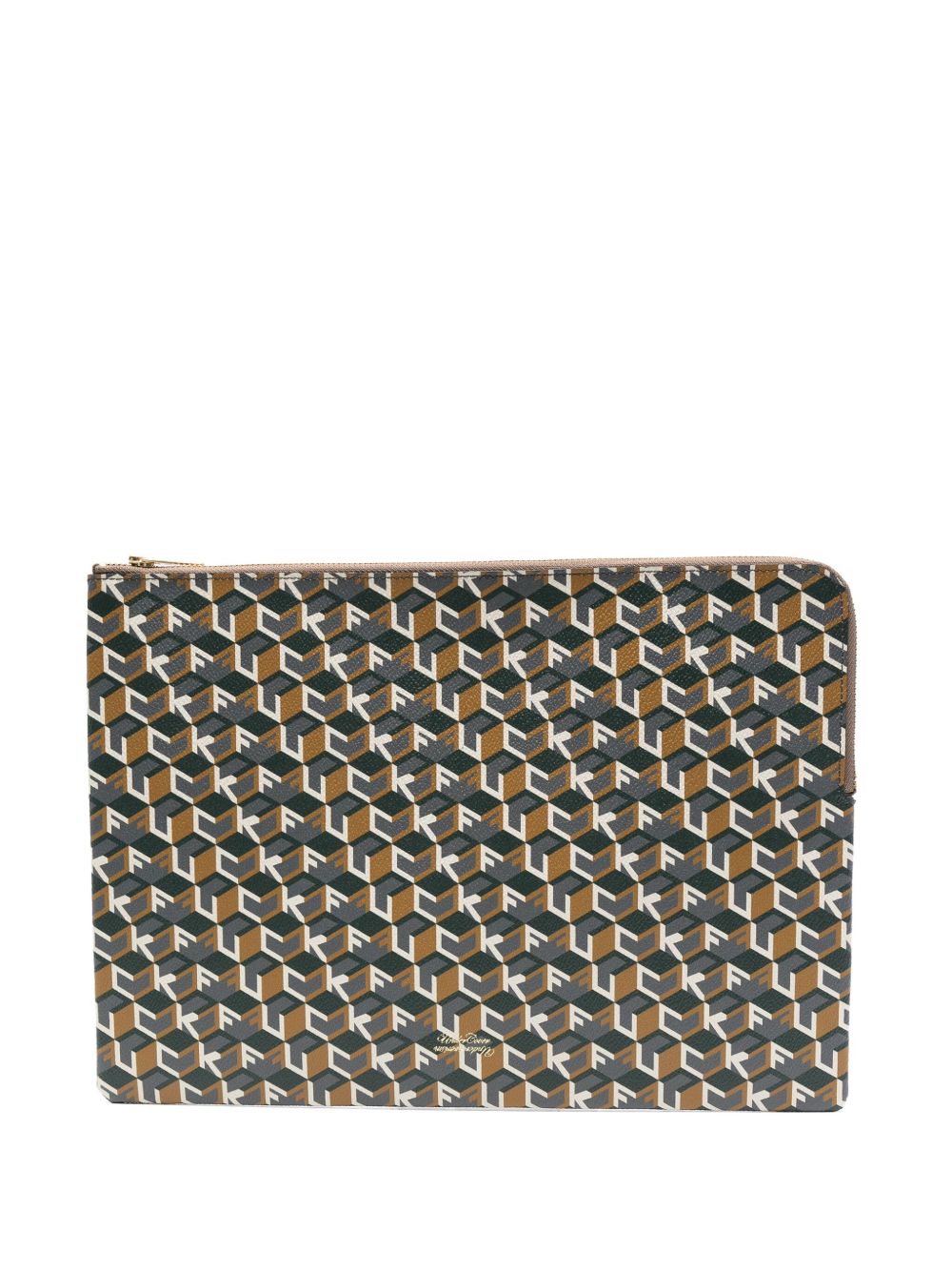 Clutch con stampa multicolore 