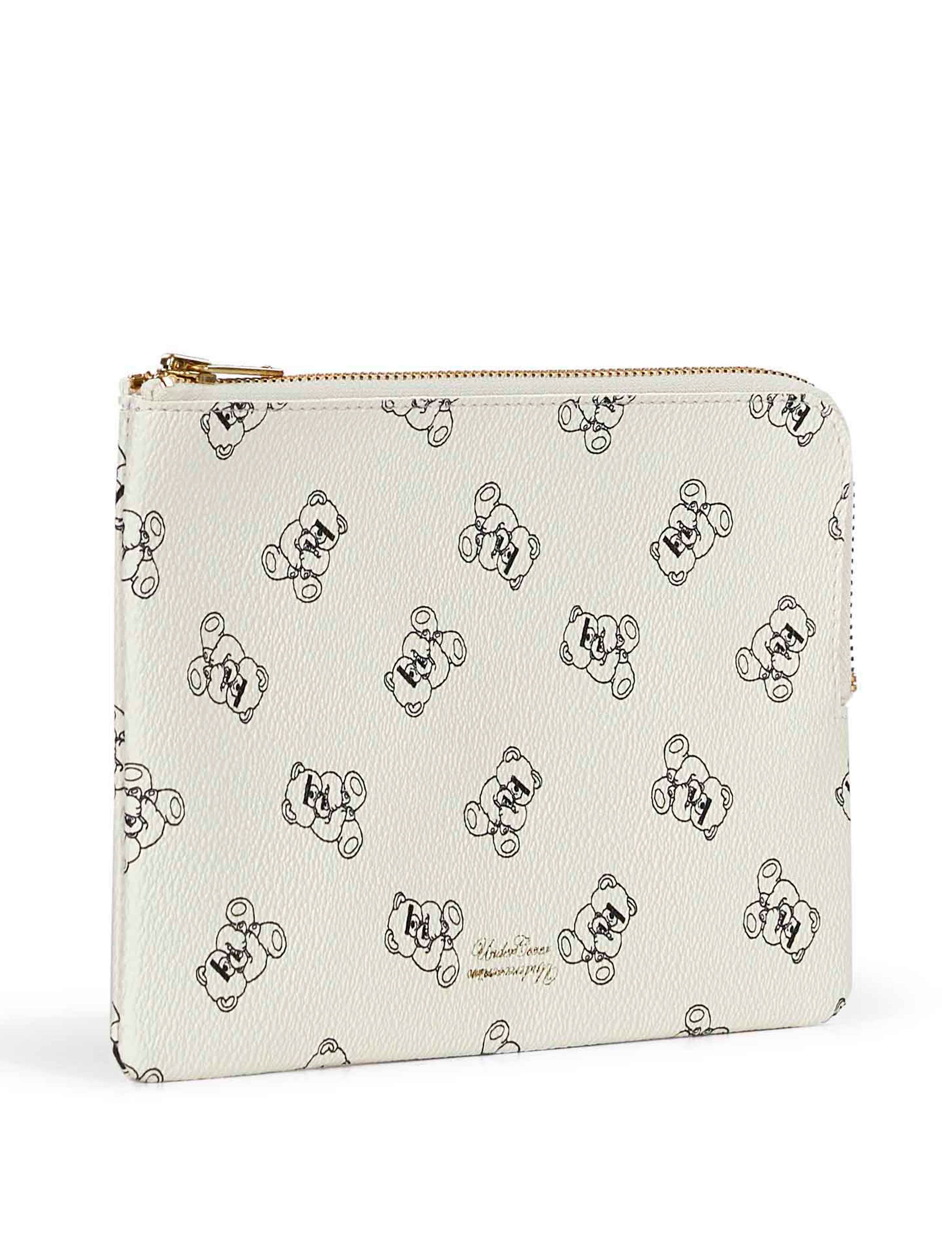 Pouch stampa Teddy in bianco 