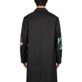 Cappotto con collo alla coreana in nero 