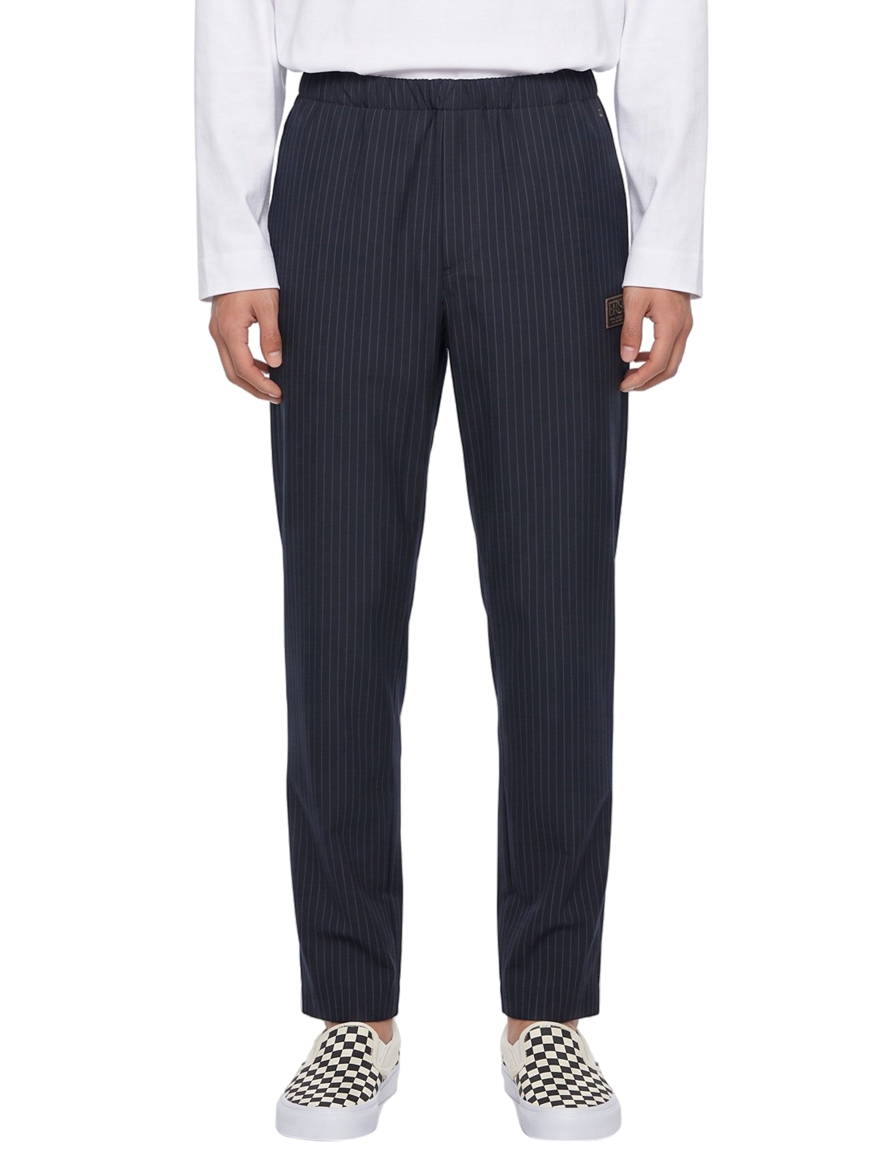 Pantaloni con vita elastica in blu 