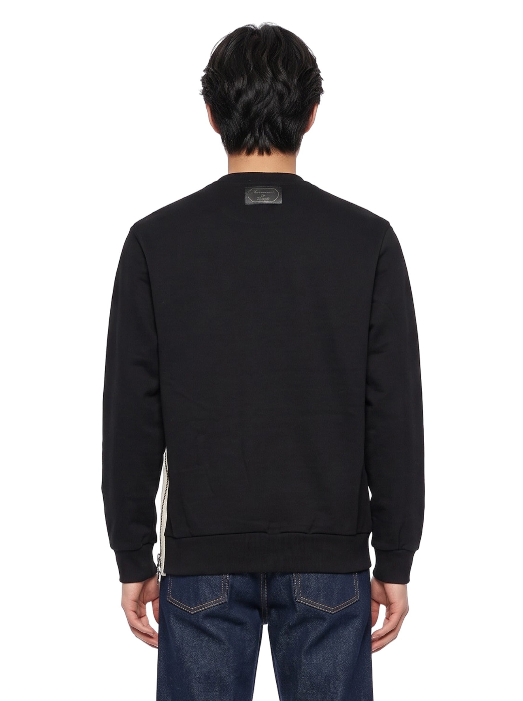 Felpa pullover in nero 