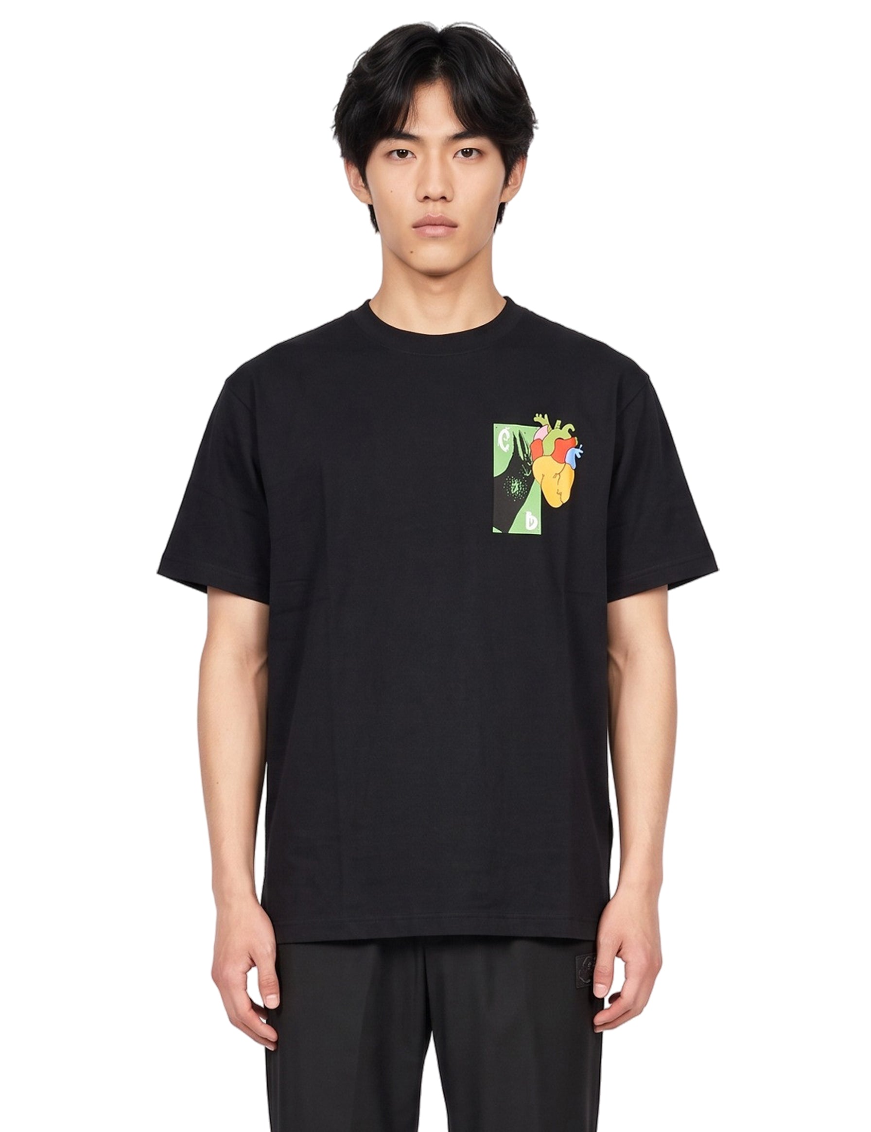 T-shirt con stampa in nero 