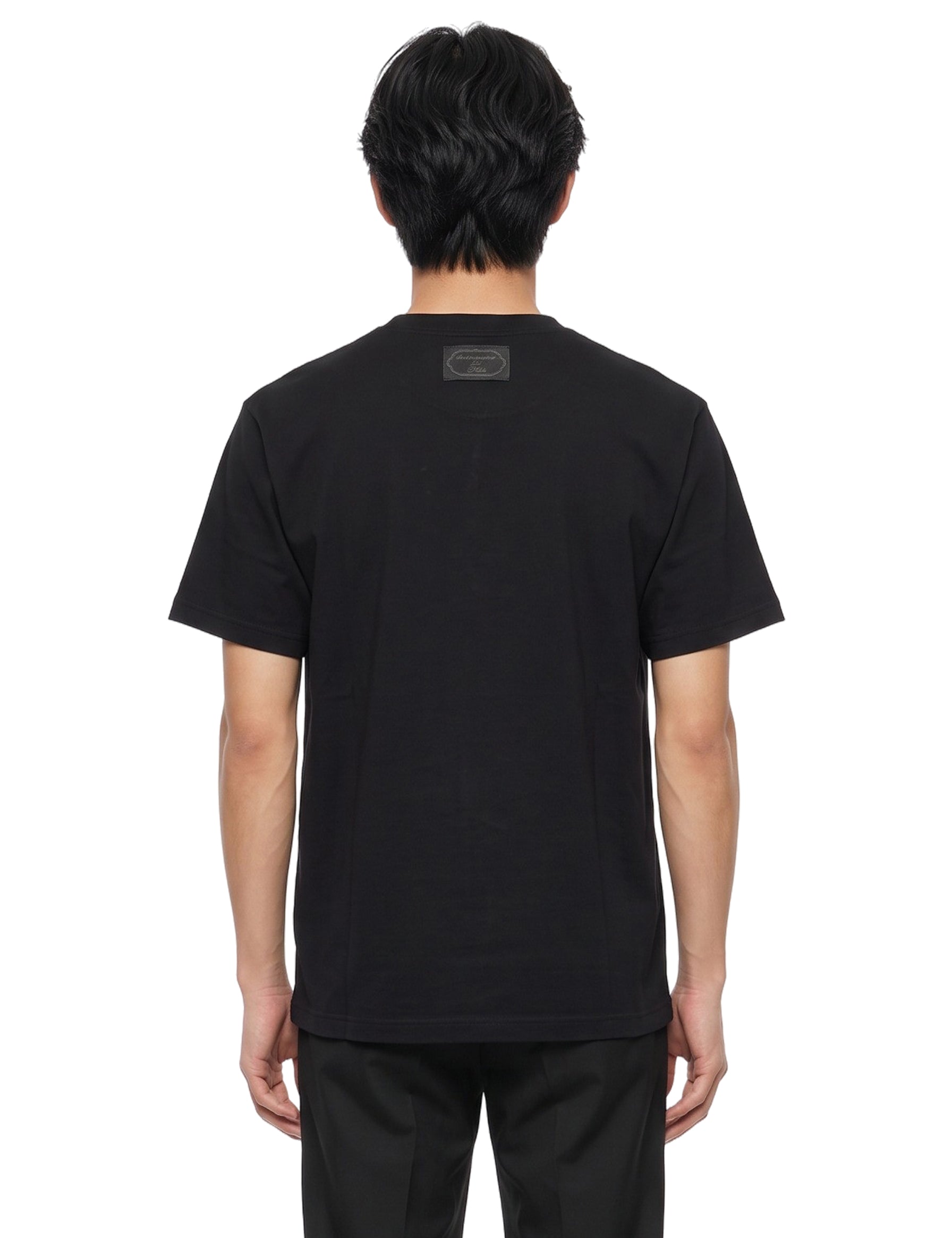T-shirt con stampa in nero 
