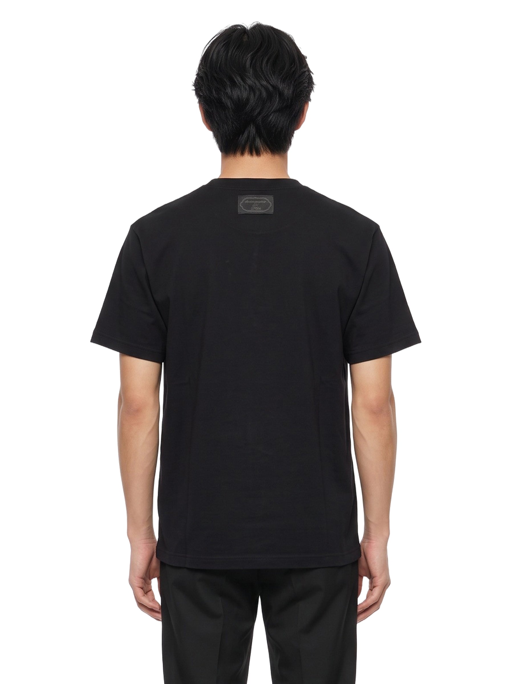 T-shirt con stampa in nero 