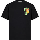 T-shirt con stampa in nero 