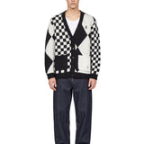 Cardigan a rombi multicolor 