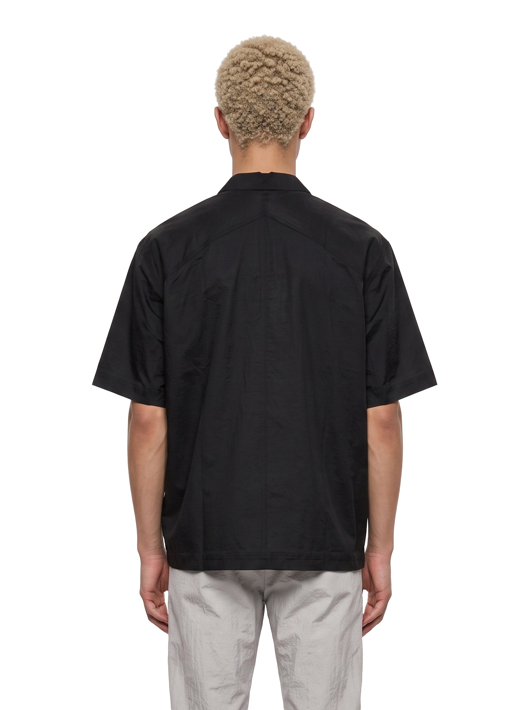 Camicia a maniche corte demlo in nero 