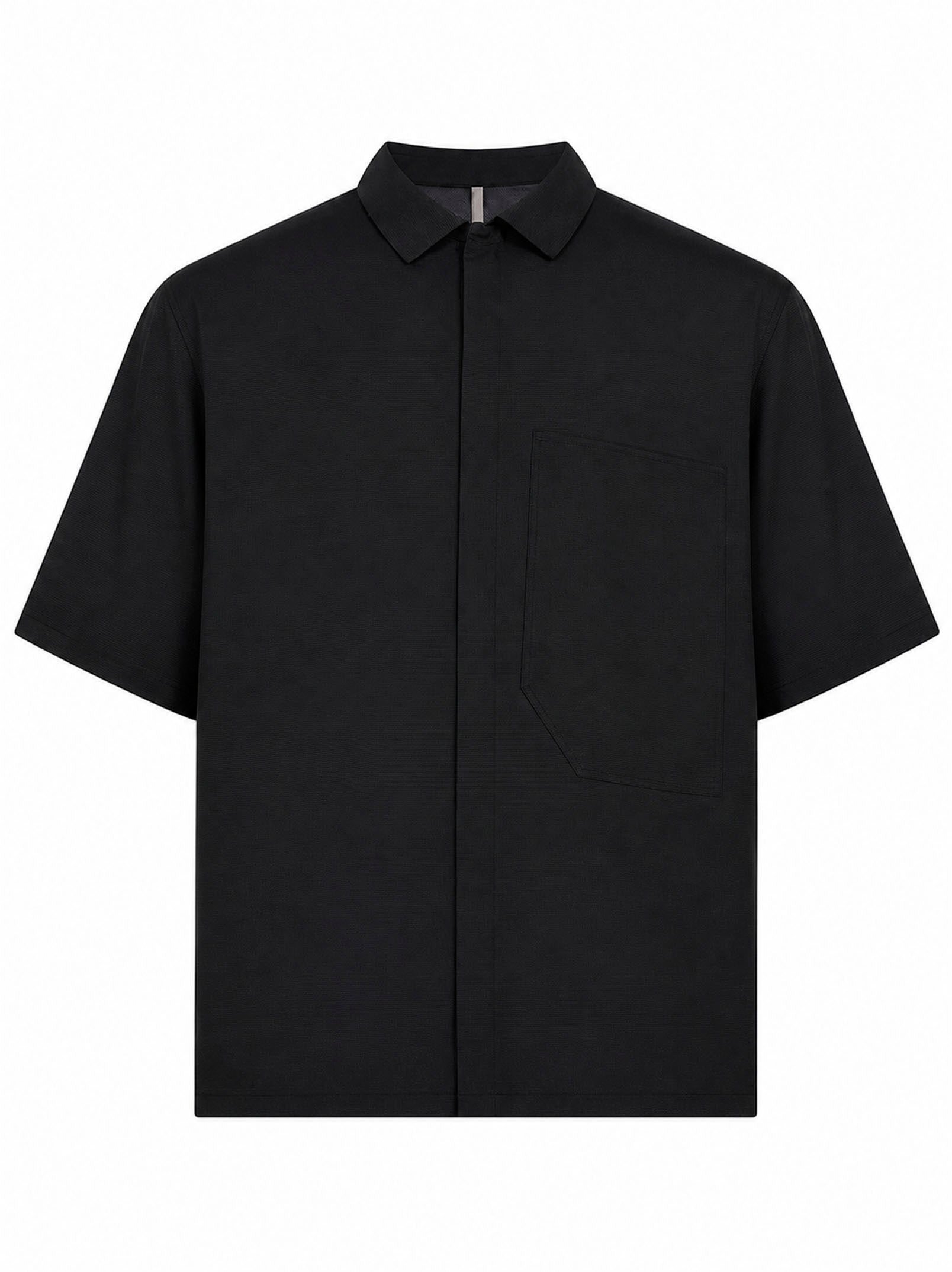 Camicia a maniche corte demlo in nero 