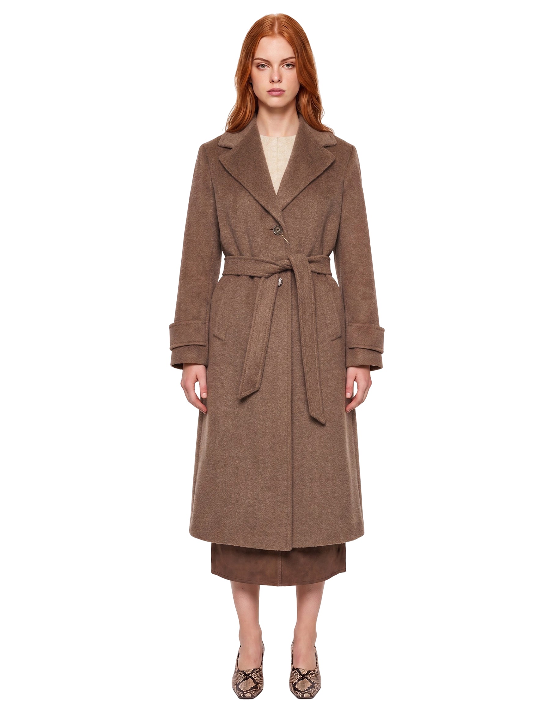Cappotto lungo Bronte in marrone 