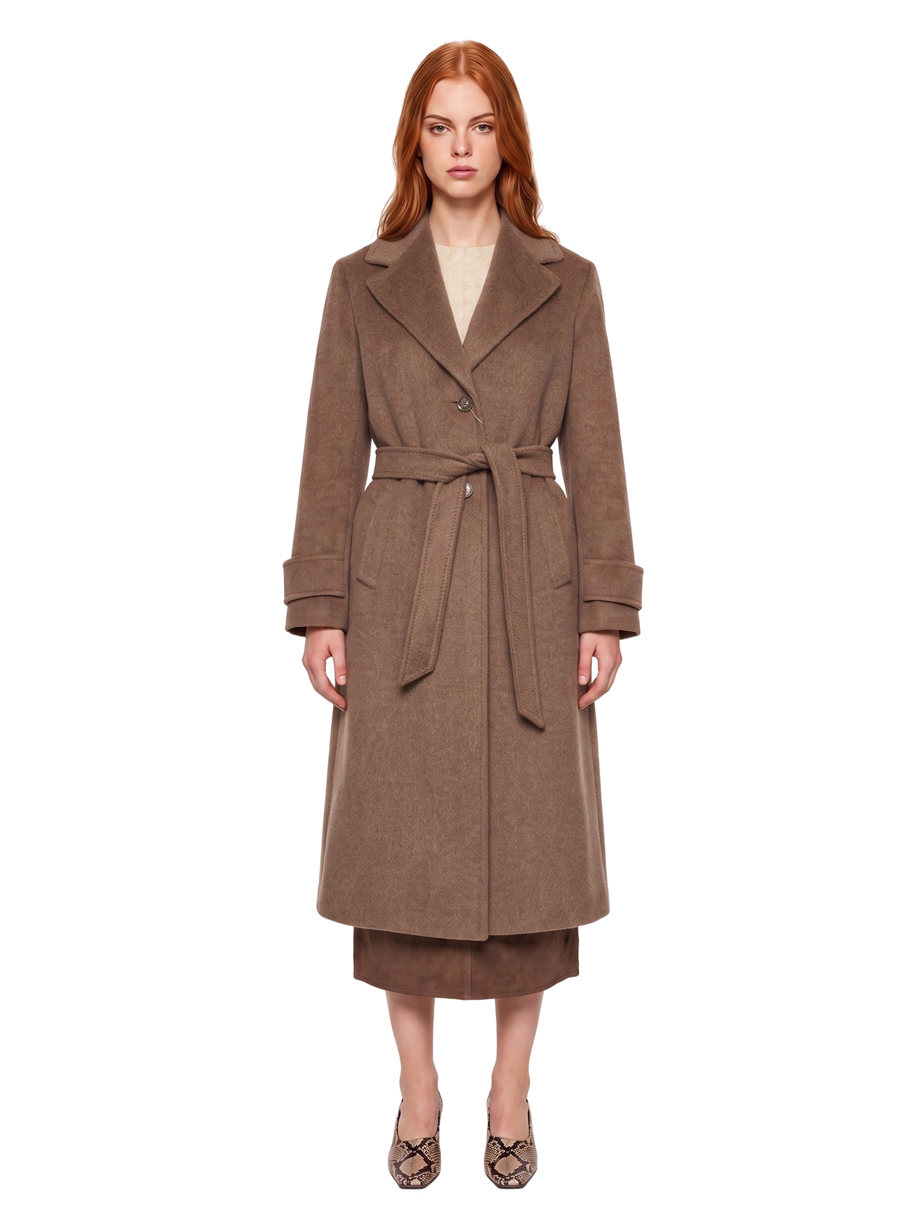 Cappotto lungo Bronte in marrone 