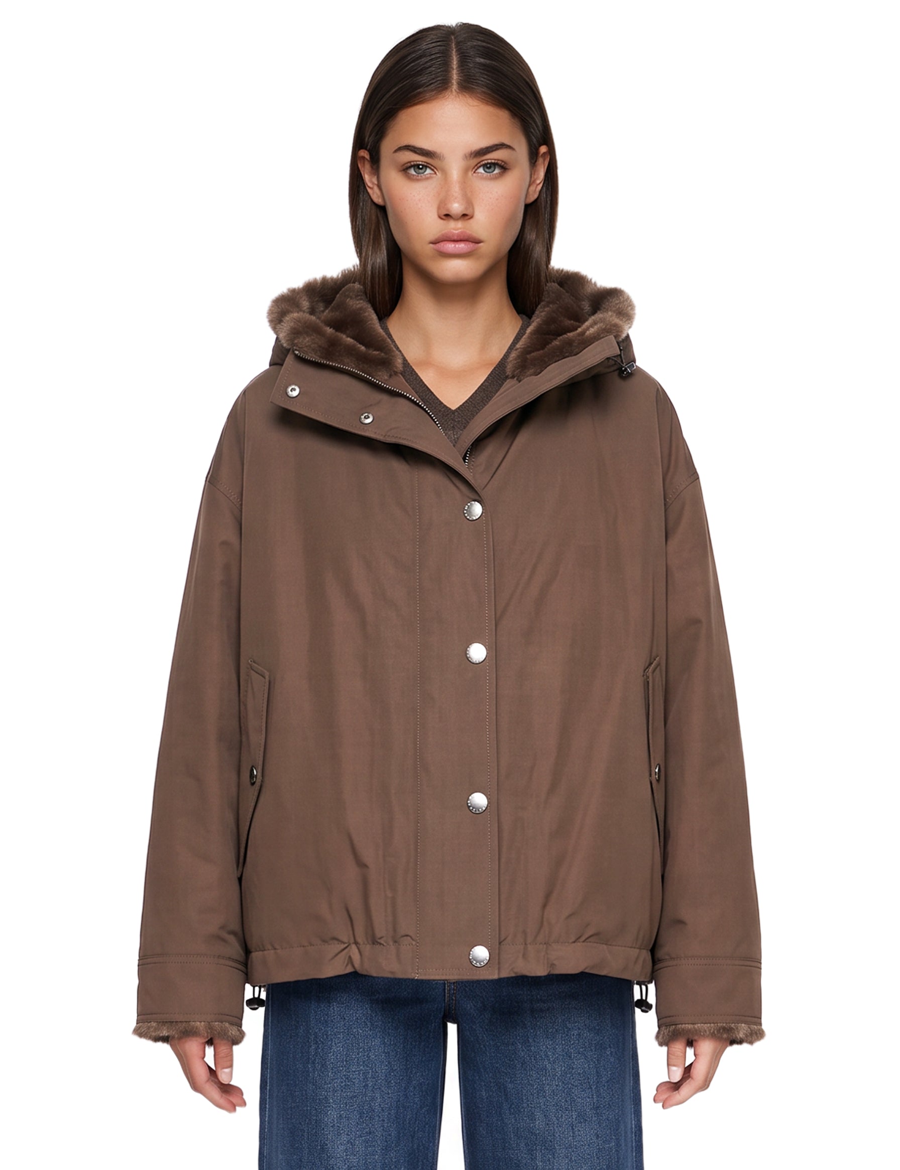 Giubbotto Zanna in marrone 