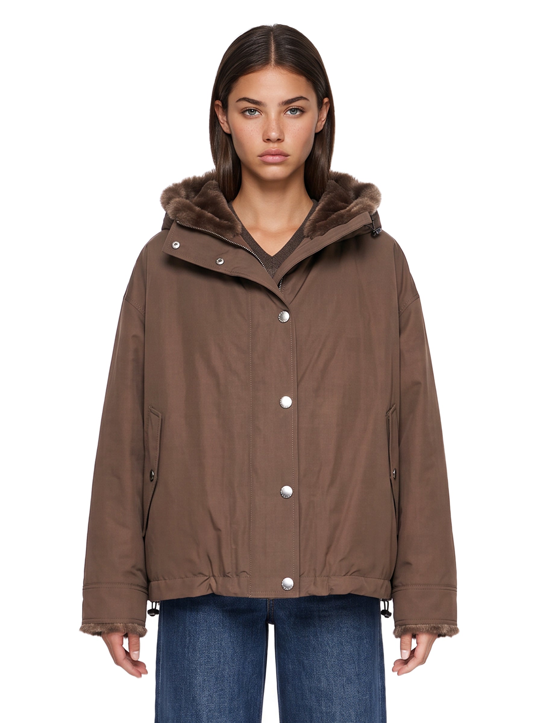 Giubbotto Zanna in marrone 