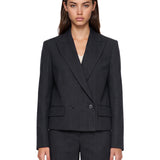 Blazer corto Canapa in blu 