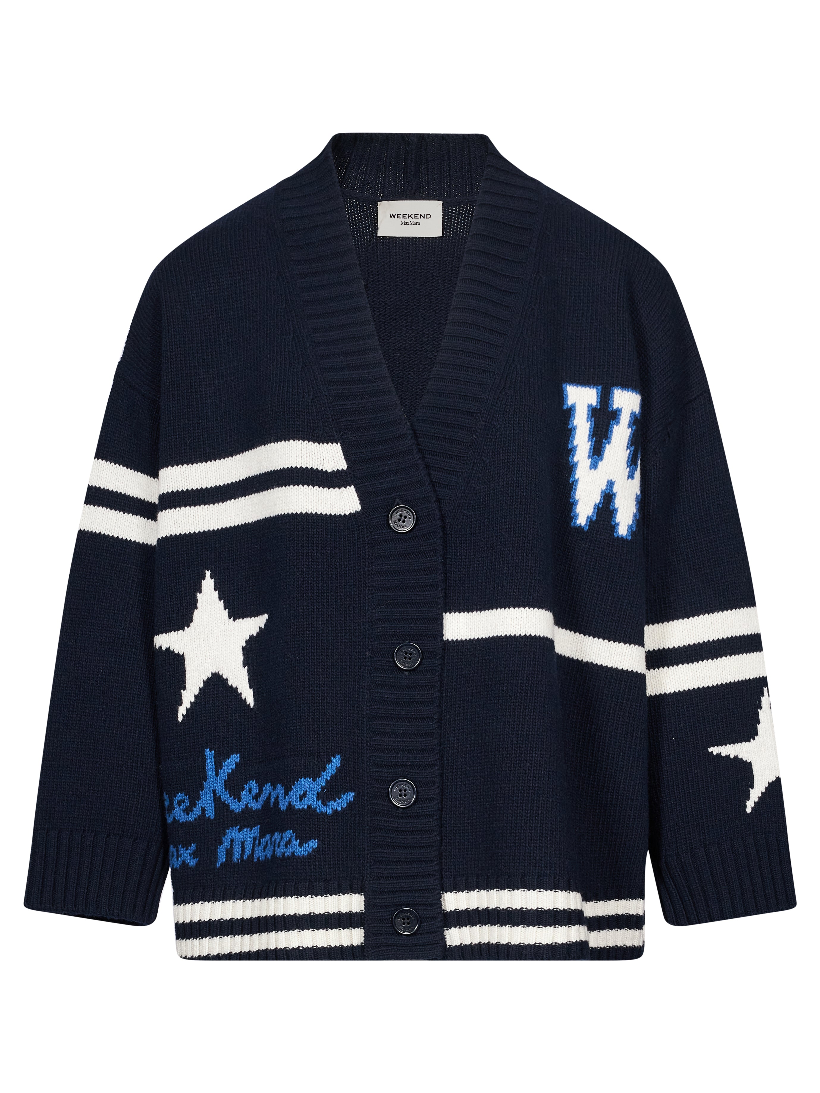 Cardigan oversize Belgio in blu 