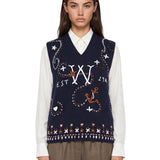 Gilet Cacao in blu 