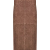 Gonna midi Palmi in marrone 