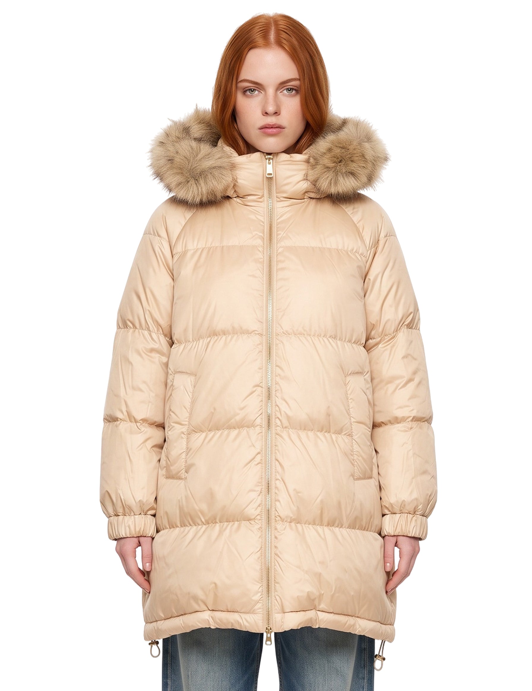 Piumino reversibile Anfora in beige 