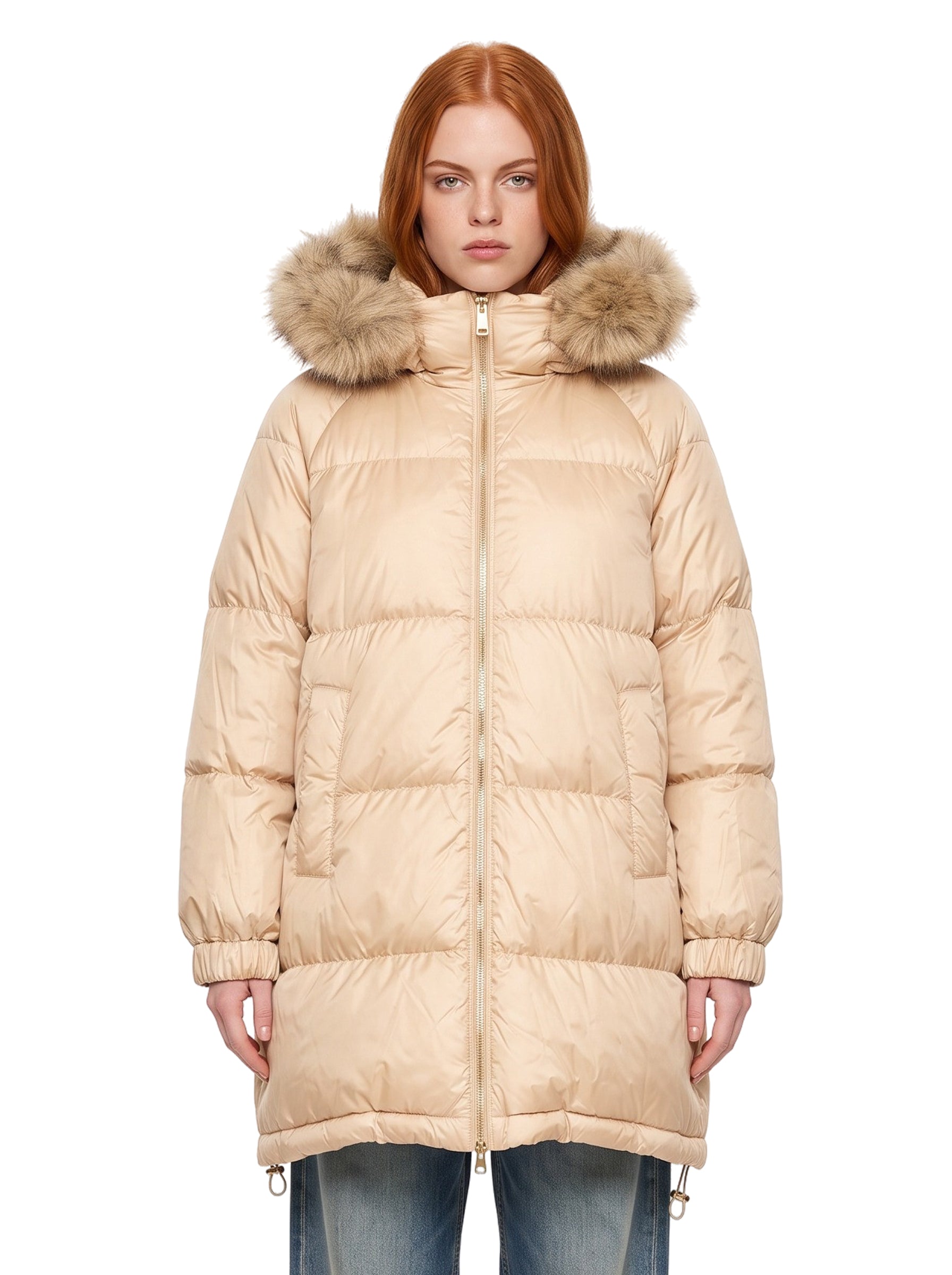 Piumino reversibile Anfora in beige 