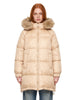 Anfora reversible down jacket in beige