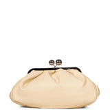 Clutch in pelle Cubico in avorio 