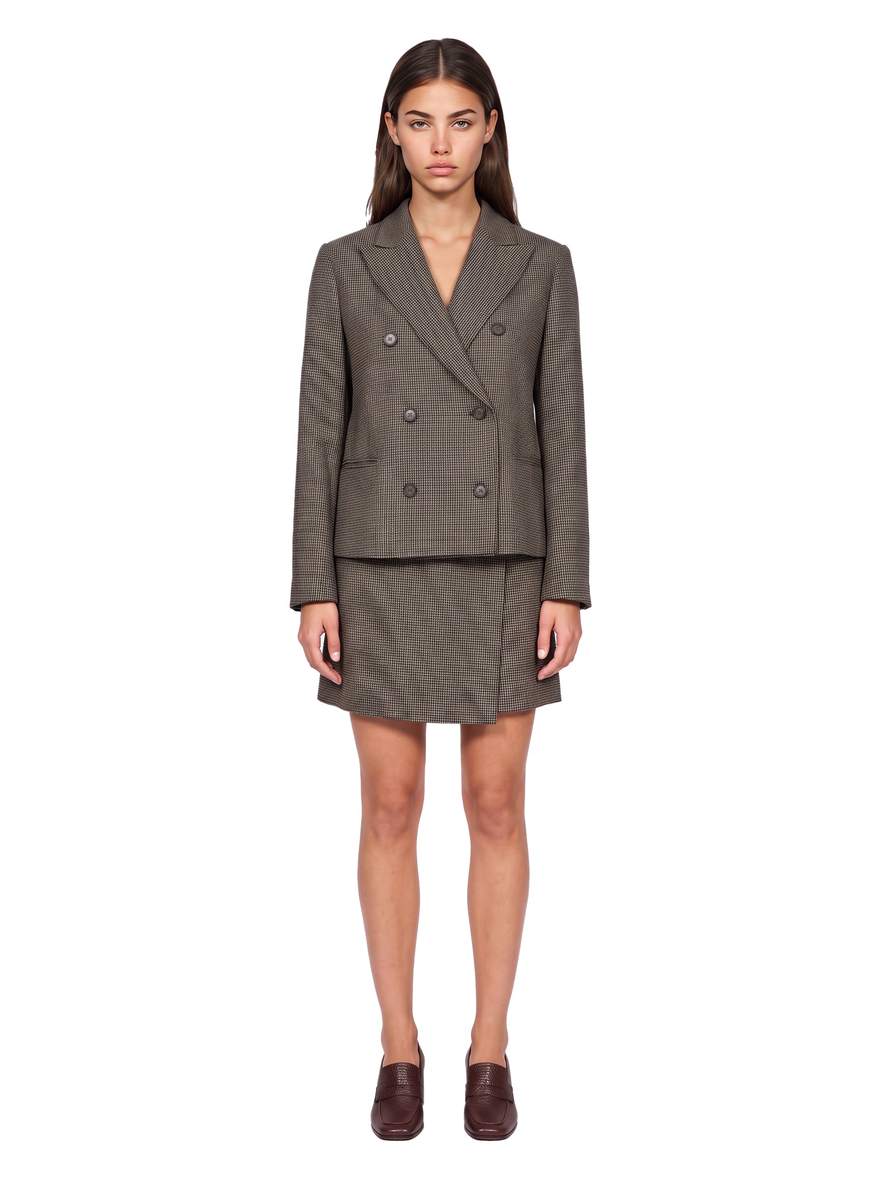 Blazer doppiopetto Grado in marrone 