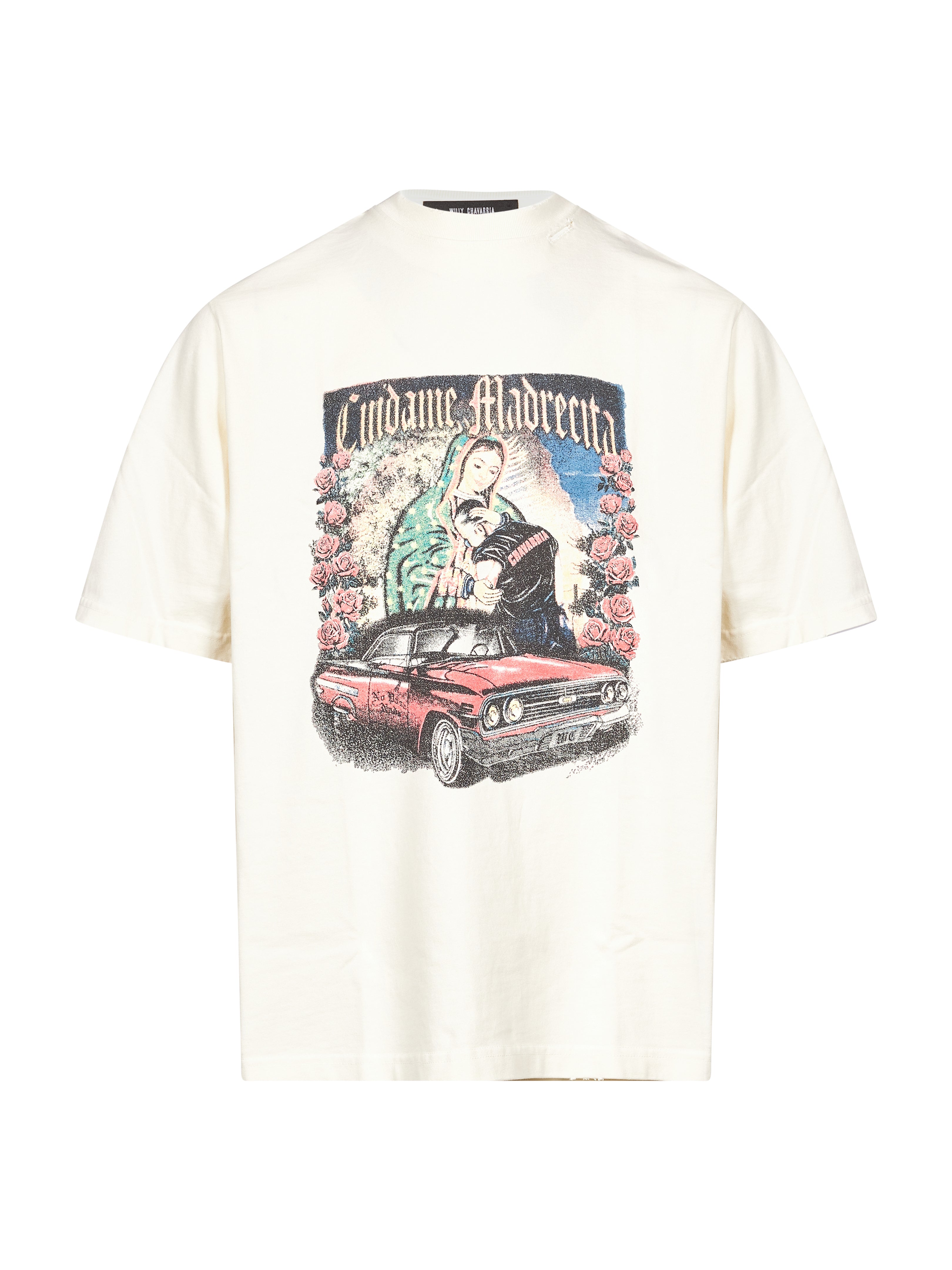 T-shirt Cuidame Madrecita in bianco 