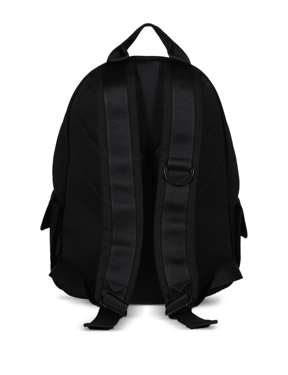 Zaino con tasca a patta in nero 