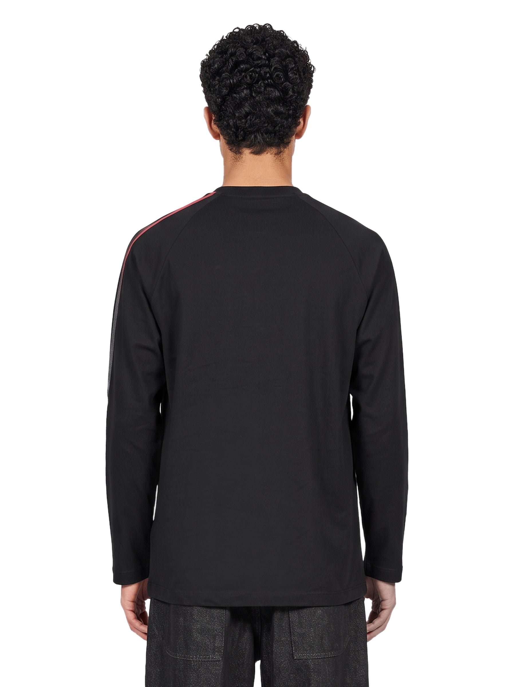 T-shirt oversize Gradient Stripes in nero 