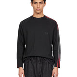 T-shirt oversize Gradient Stripes in nero 