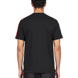 T-shirt Gradient Stripes manica corta nera 