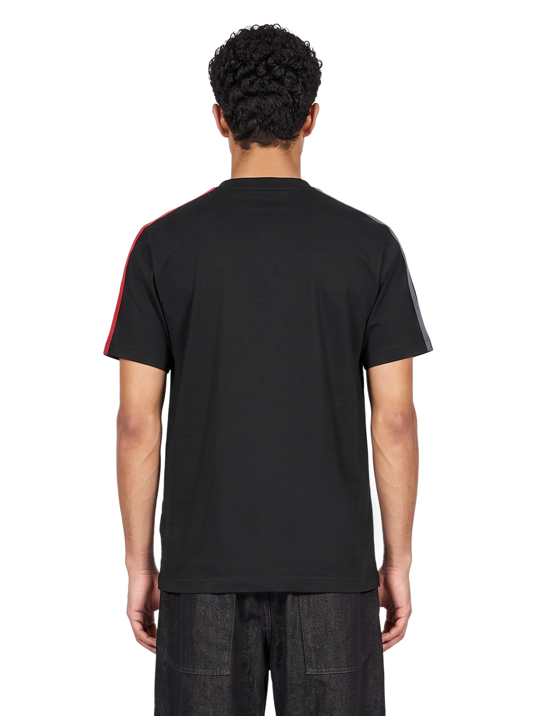 T-shirt Gradient Stripes manica corta nera 